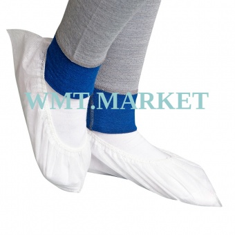 Носки-бахилы XL, белые, спанбонд, в инд. упаковке, 1 пара
